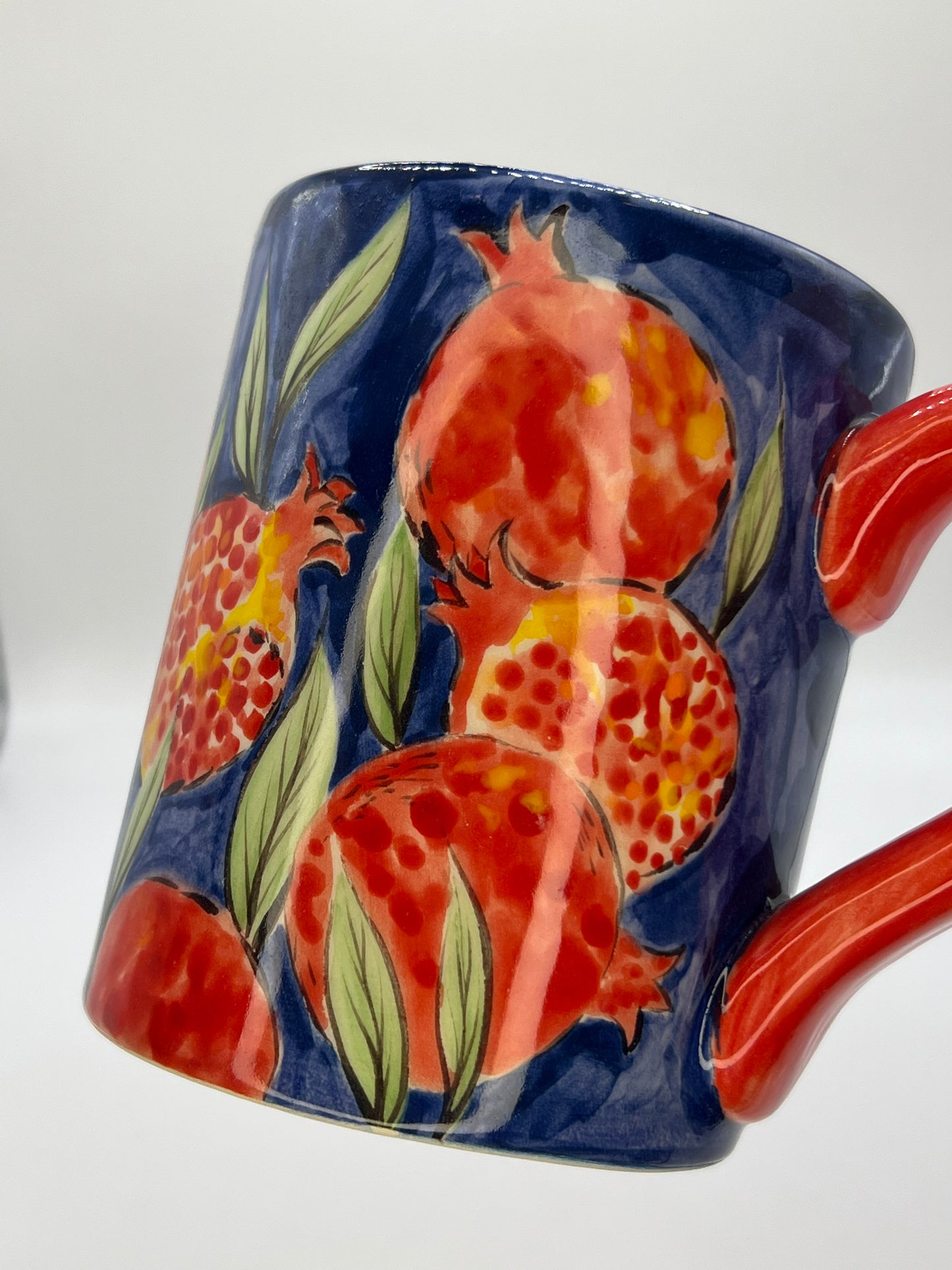 Handmade Ceramic Mug with Pomegranates