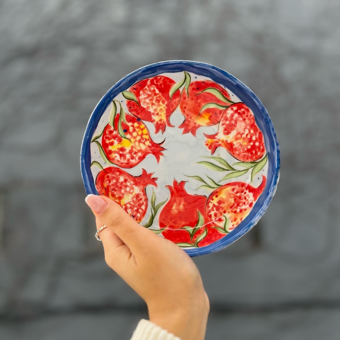 Handmade Pomegranate Ceramic Bowl