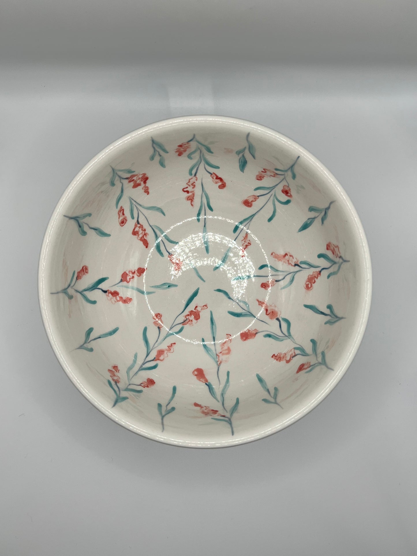 "Floral with tulips" Decorative Handmade Bowl