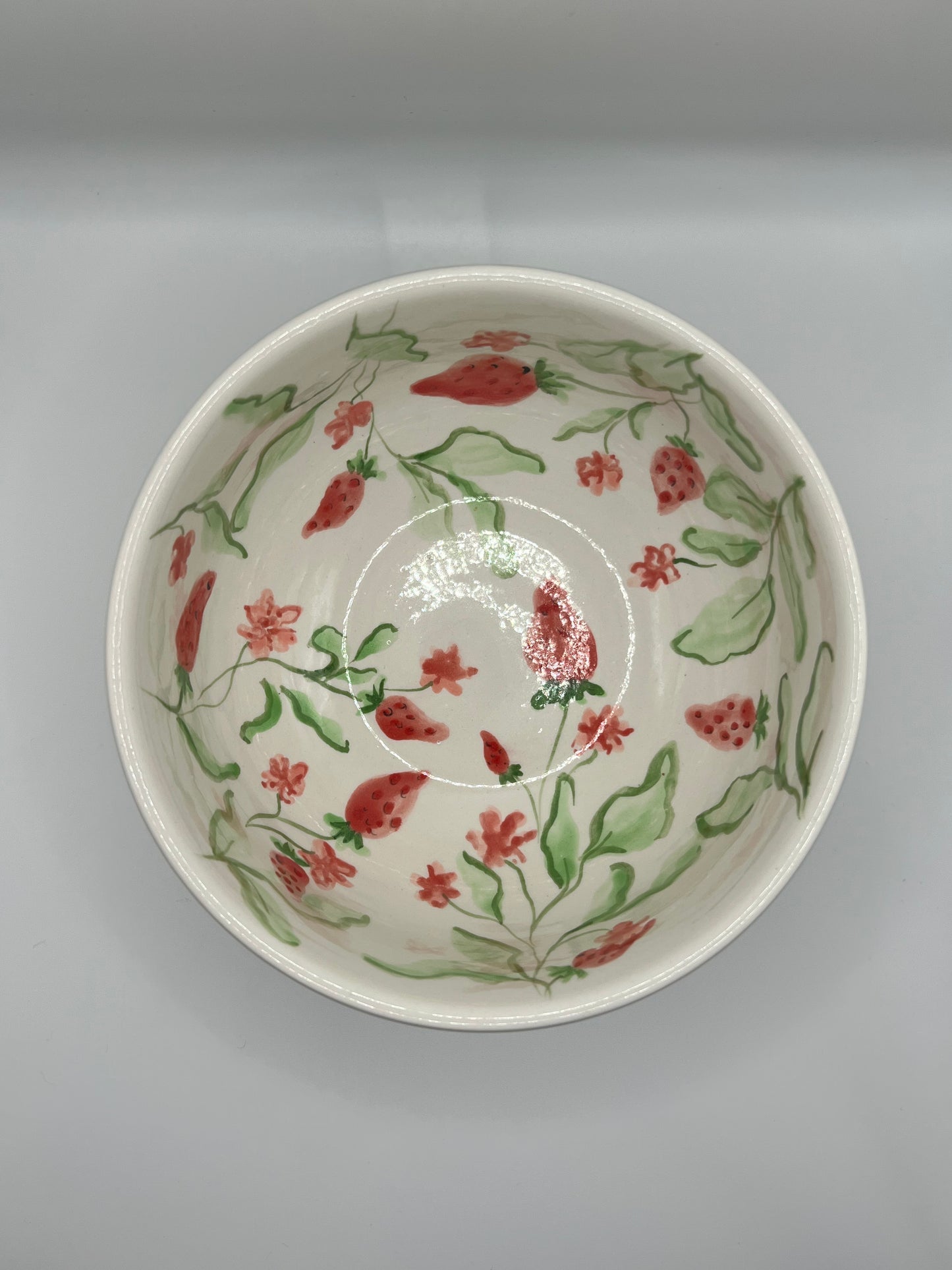 "Strawberries" Decorative Handmade Bowl