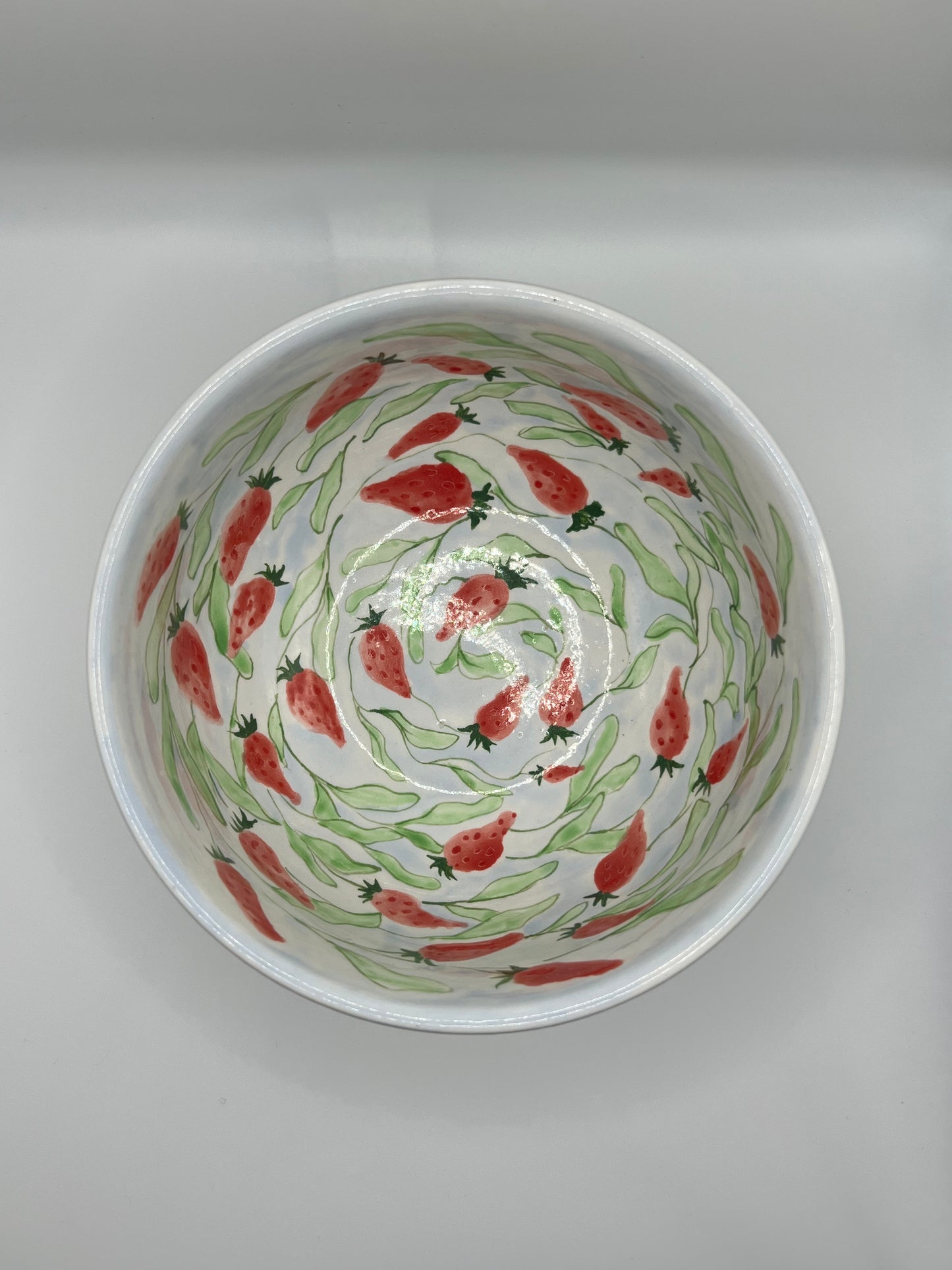 "Strawberries" Decorative Handmade Bowl