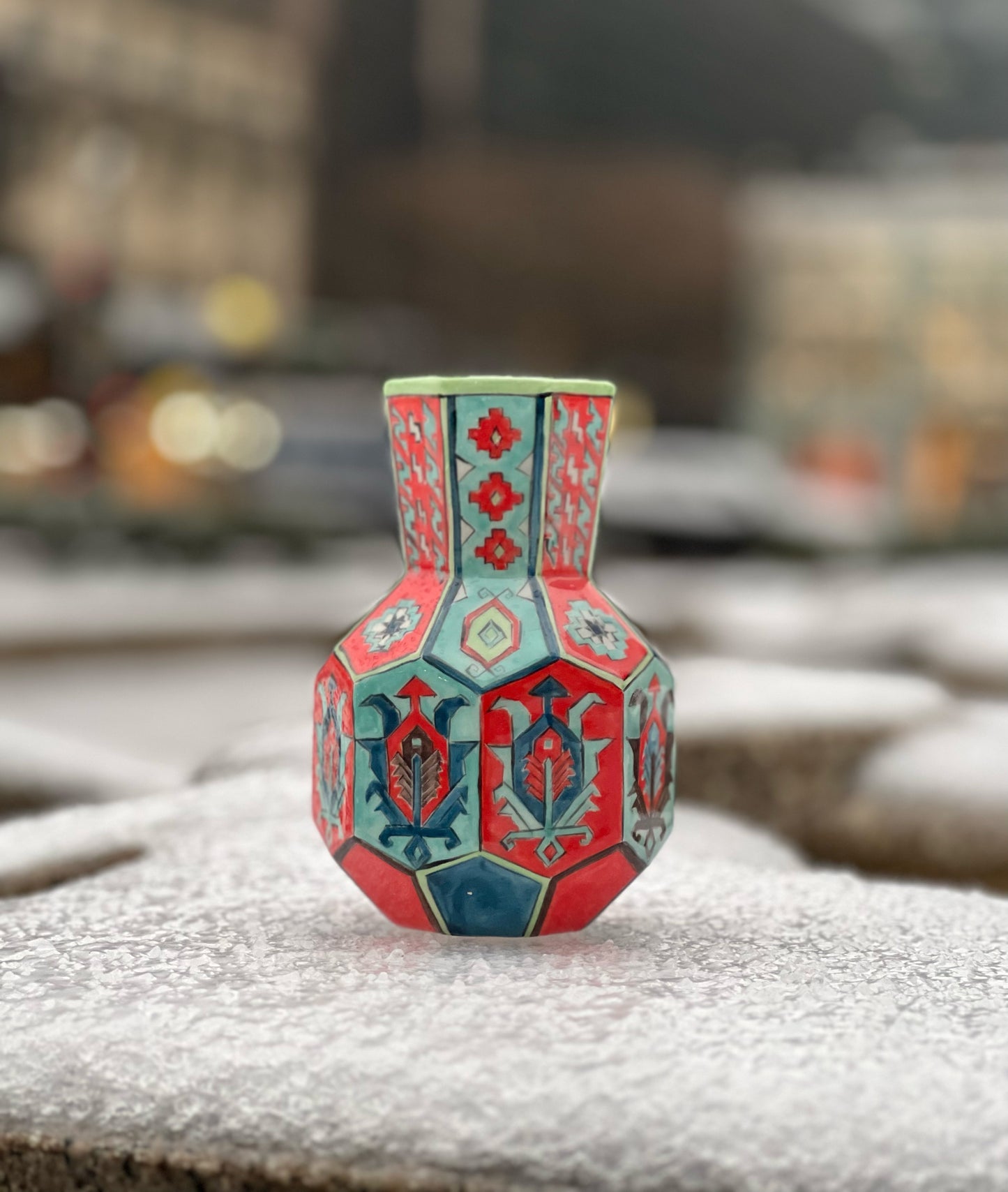 Handmade Ceramic Carpet Vase