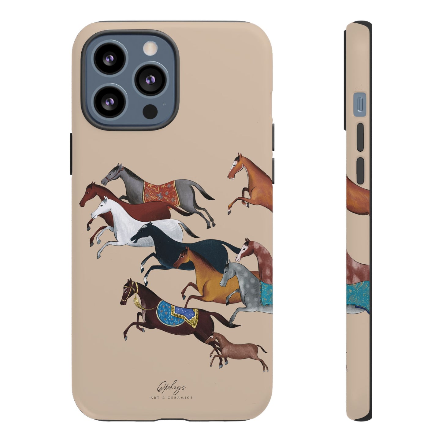 Equestrian Unique Horse Phone Case | Golden Sand (ivory) | Quiet luxury & heritage aesthetics | Luxury Art Case | Ophrys Art