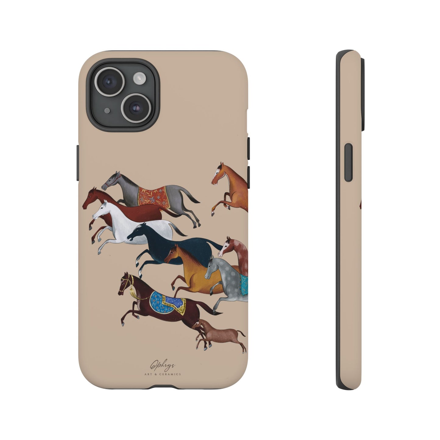Equestrian Unique Horse Phone Case | Golden Sand (ivory) | Quiet luxury & heritage aesthetics | Luxury Art Case | Ophrys Art