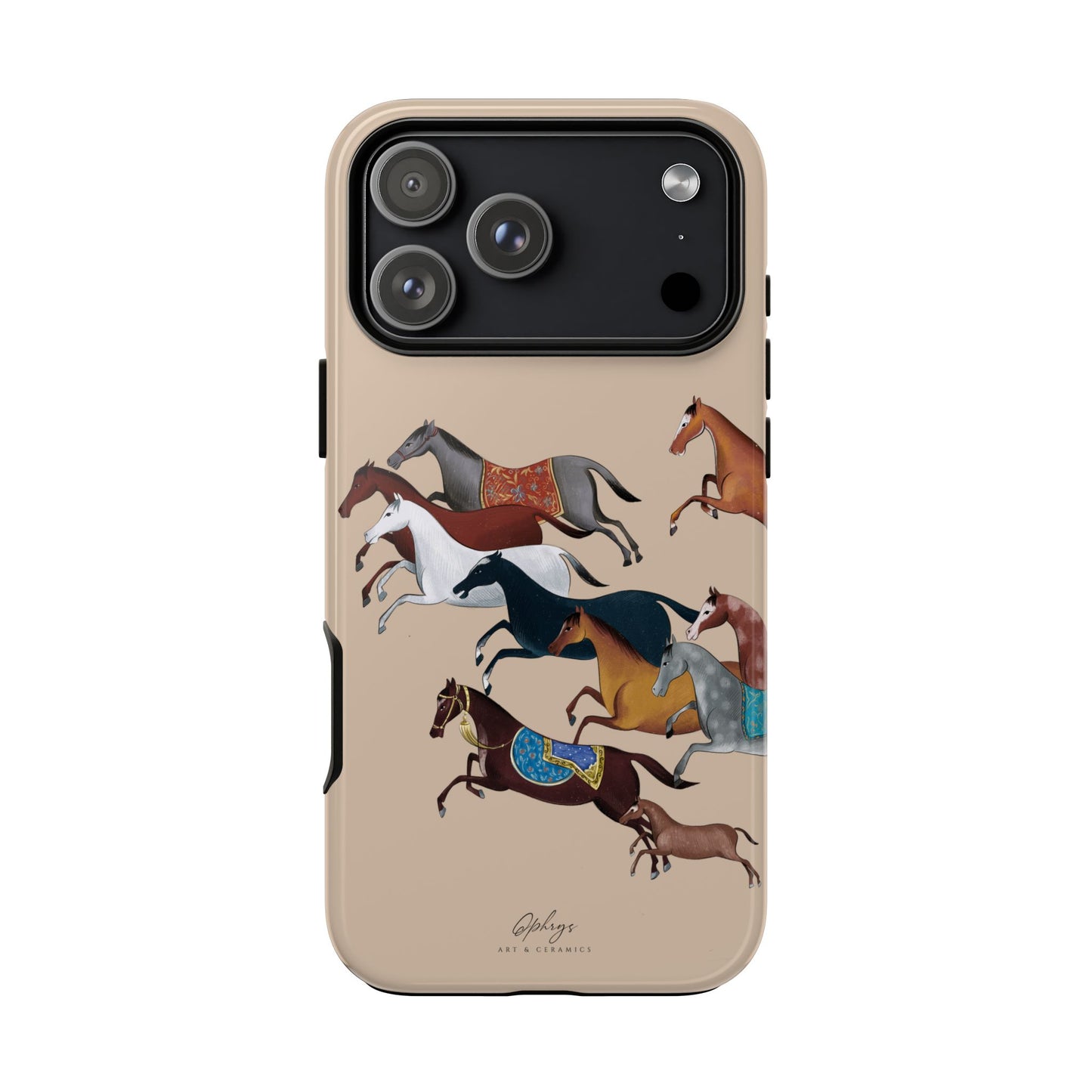 Equestrian Unique Horse Phone Case | Golden Sand (ivory) | Quiet luxury & heritage aesthetics | Luxury Art Case | Ophrys Art