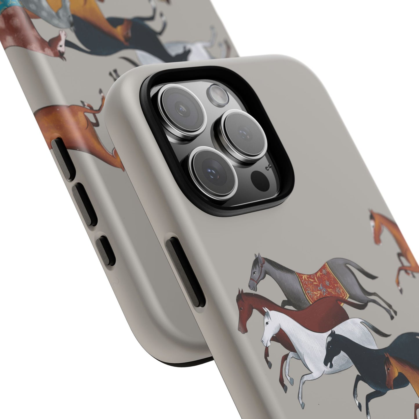 Equestrian Unique Horse Phone Case | Museum Grey | Quiet luxury & heritage aesthetics | Luxury Art Case | Ophrys Art