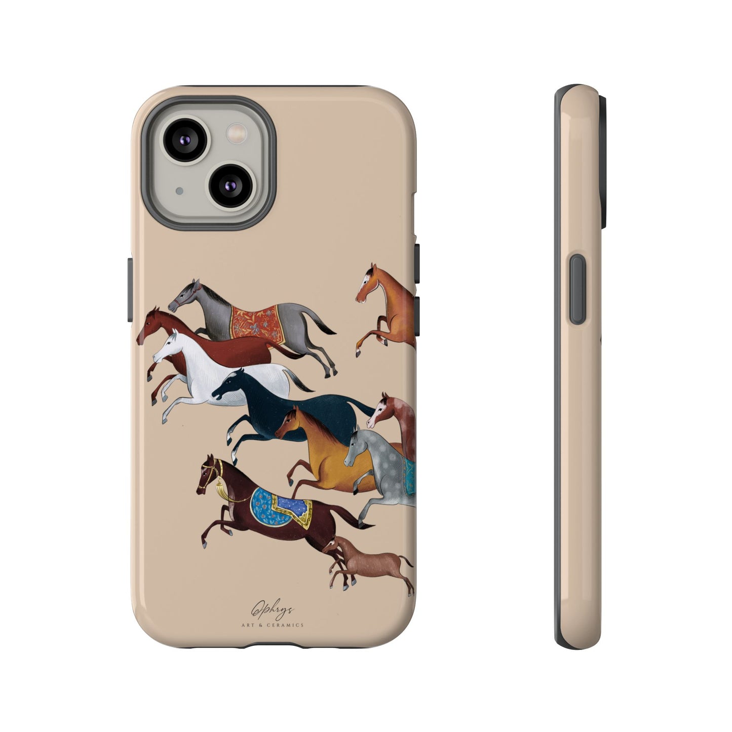 Equestrian Unique Horse Phone Case | Golden Sand (ivory) | Quiet luxury & heritage aesthetics | Luxury Art Case | Ophrys Art