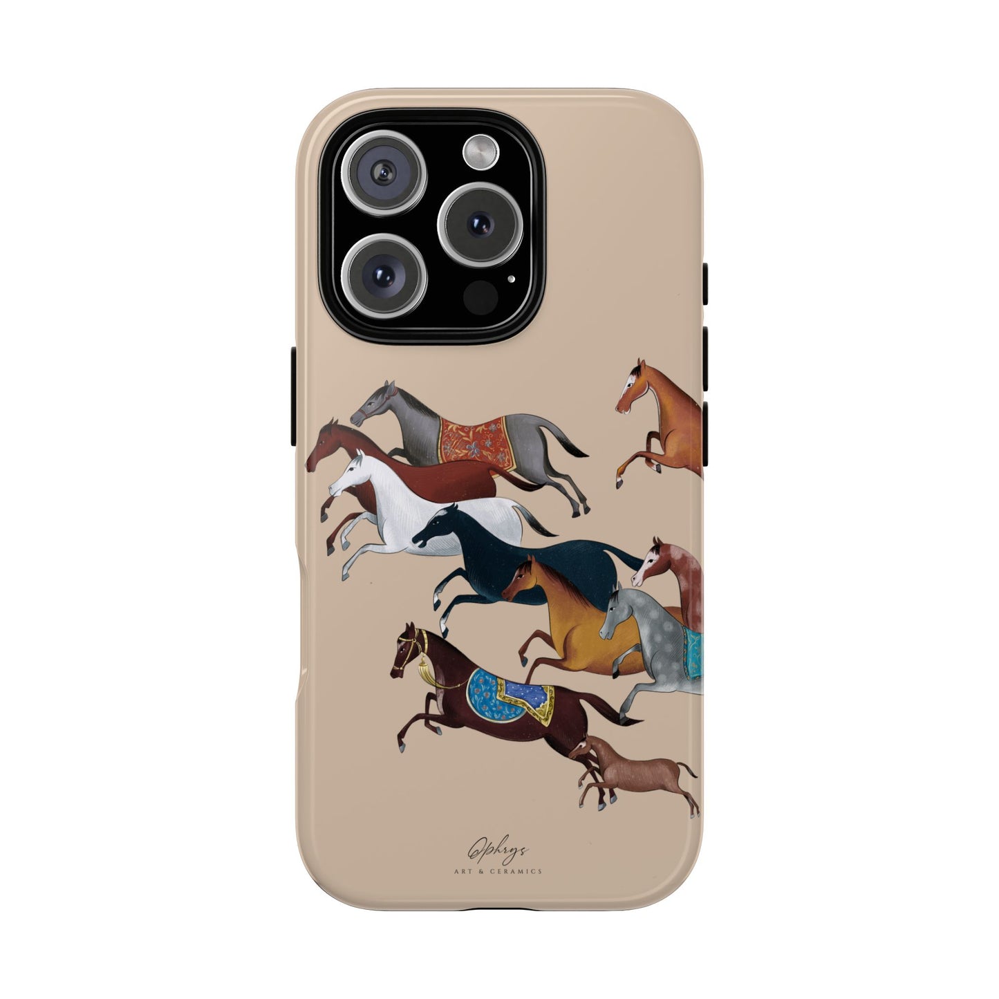 Equestrian Unique Horse Phone Case | Golden Sand (ivory) | Quiet luxury & heritage aesthetics | Luxury Art Case | Ophrys Art