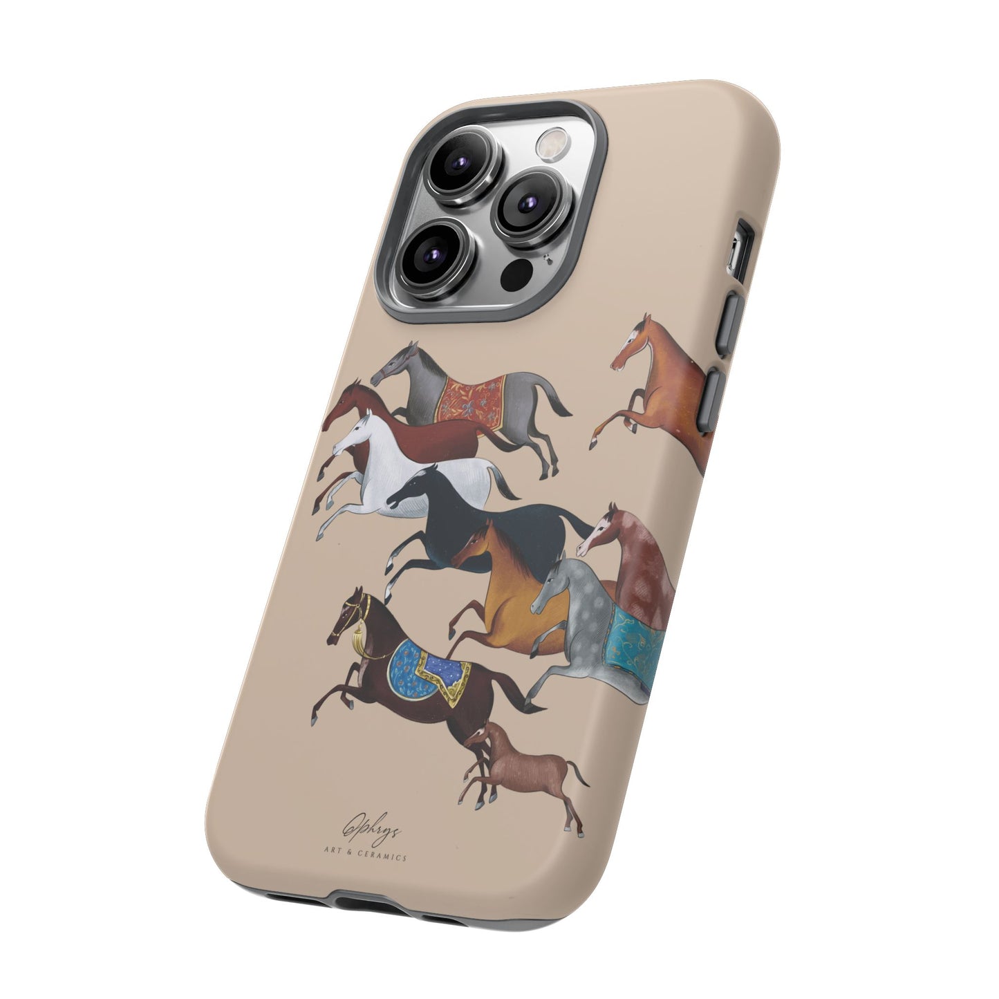 Equestrian Unique Horse Phone Case | Golden Sand (ivory) | Quiet luxury & heritage aesthetics | Luxury Art Case | Ophrys Art