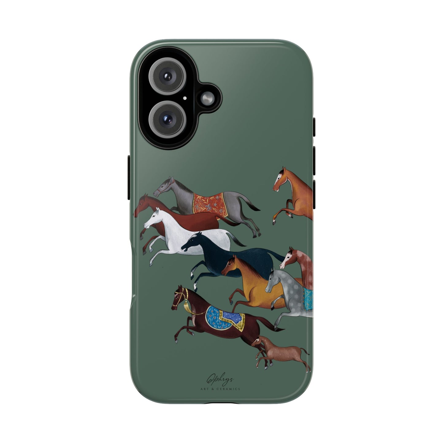 Equestrian Unique Horse Phone Case | Heritage Sage (green) | Quiet luxury & heritage aesthetics | Luxury Art Case | Ophrys Art