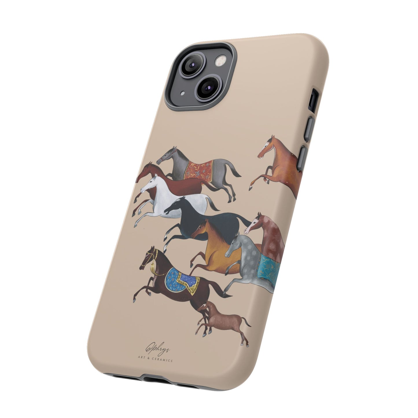 Equestrian Unique Horse Phone Case | Golden Sand (ivory) | Quiet luxury & heritage aesthetics | Luxury Art Case | Ophrys Art