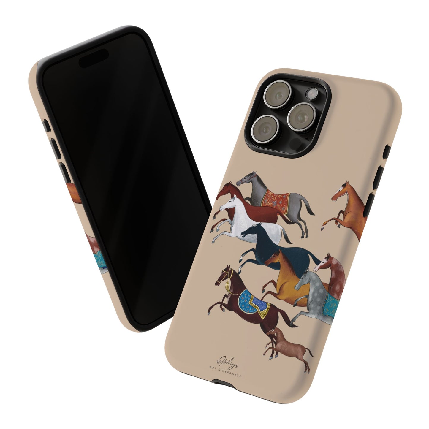 Equestrian Unique Horse Phone Case | Golden Sand (ivory) | Quiet luxury & heritage aesthetics | Luxury Art Case | Ophrys Art