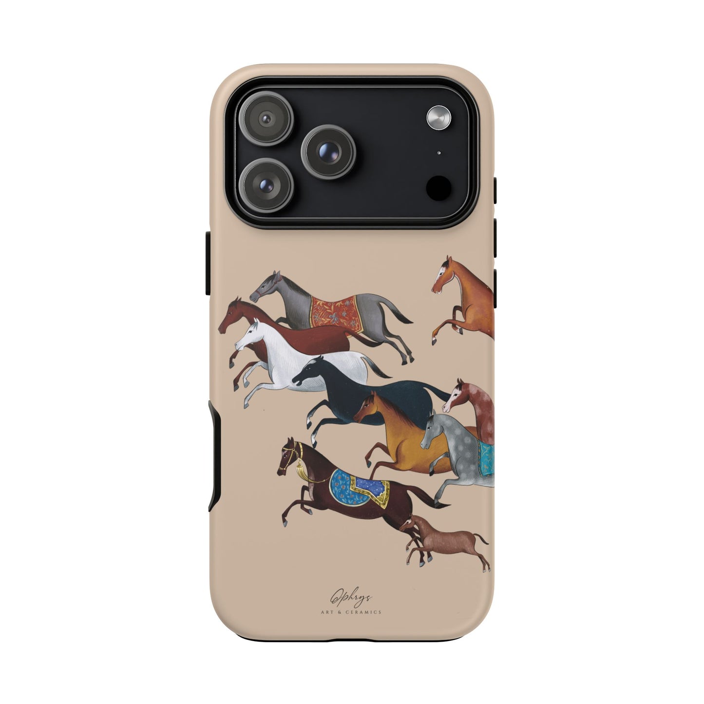 Equestrian Unique Horse Phone Case | Golden Sand (ivory) | Quiet luxury & heritage aesthetics | Luxury Art Case | Ophrys Art