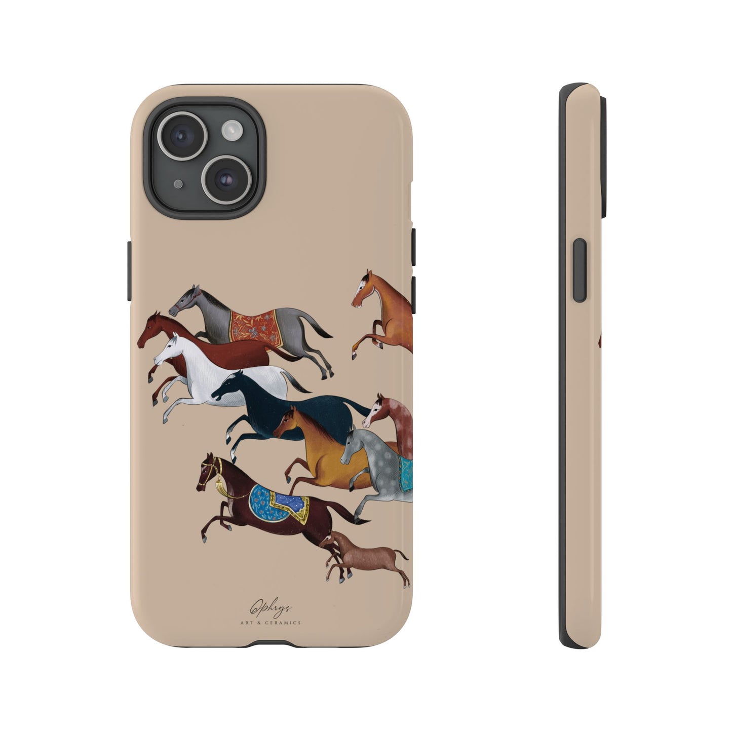 Equestrian Unique Horse Phone Case | Golden Sand (ivory) | Quiet luxury & heritage aesthetics | Luxury Art Case | Ophrys Art