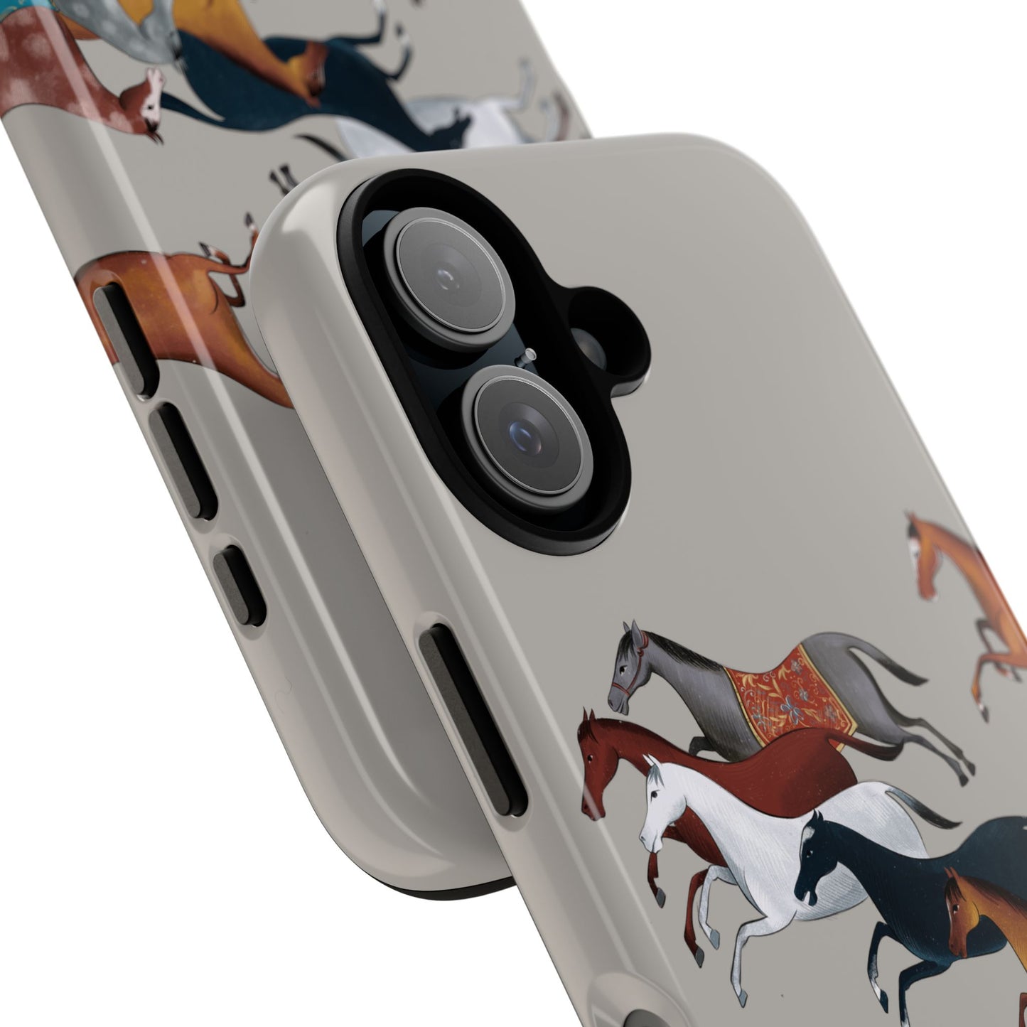 Equestrian Unique Horse Phone Case | Museum Grey | Quiet luxury & heritage aesthetics | Luxury Art Case | Ophrys Art