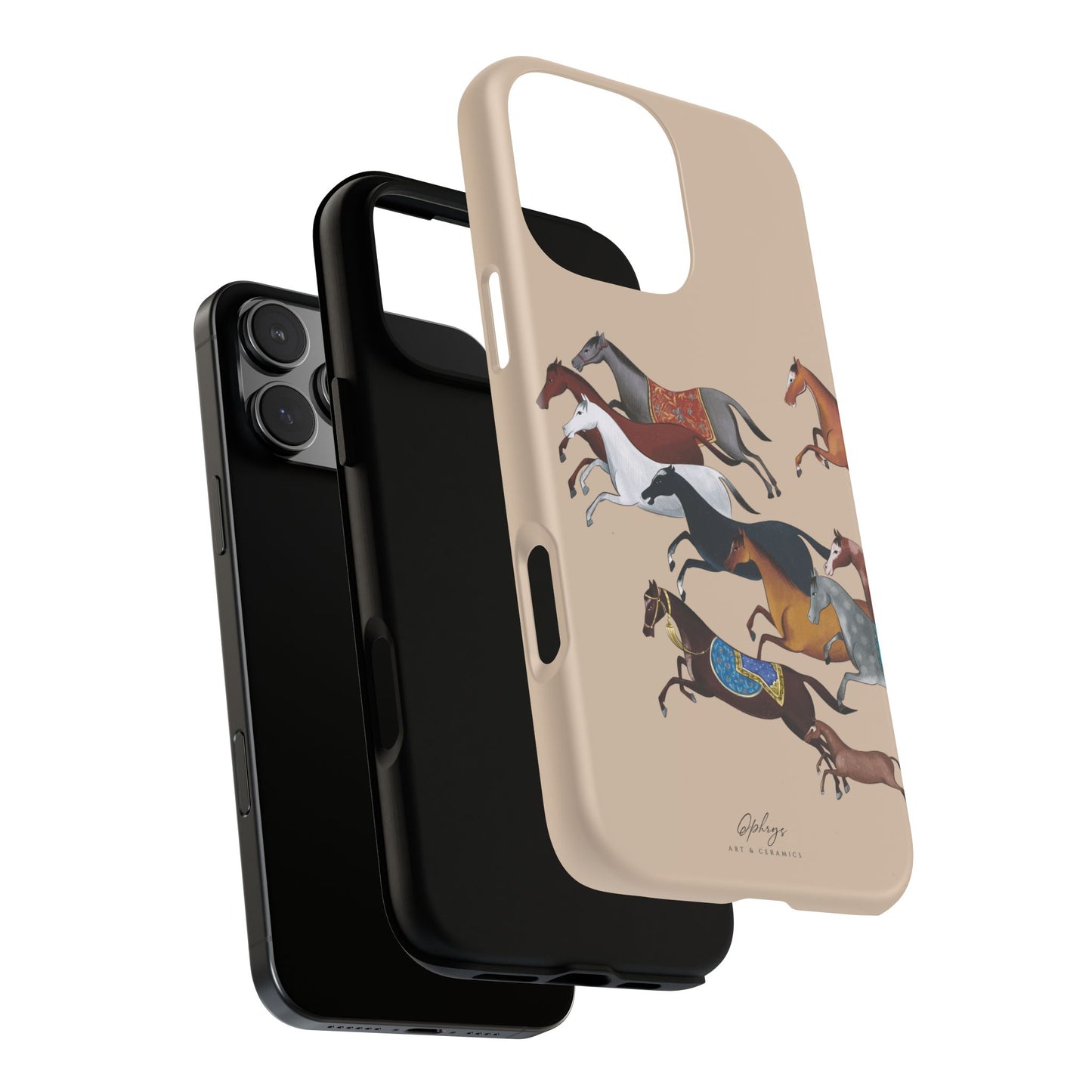 Equestrian Unique Horse Phone Case | Golden Sand (ivory) | Quiet luxury & heritage aesthetics | Luxury Art Case | Ophrys Art