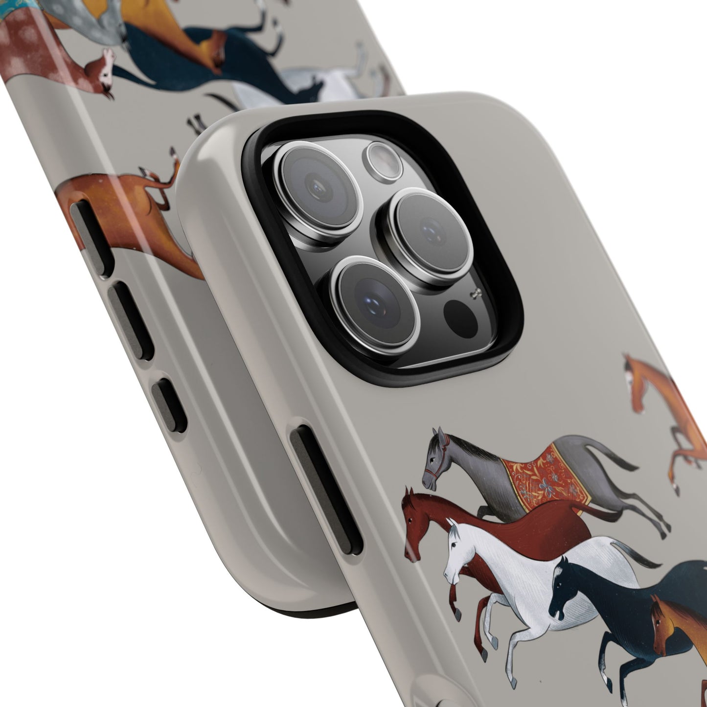 Equestrian Unique Horse Phone Case | Museum Grey | Quiet luxury & heritage aesthetics | Luxury Art Case | Ophrys Art