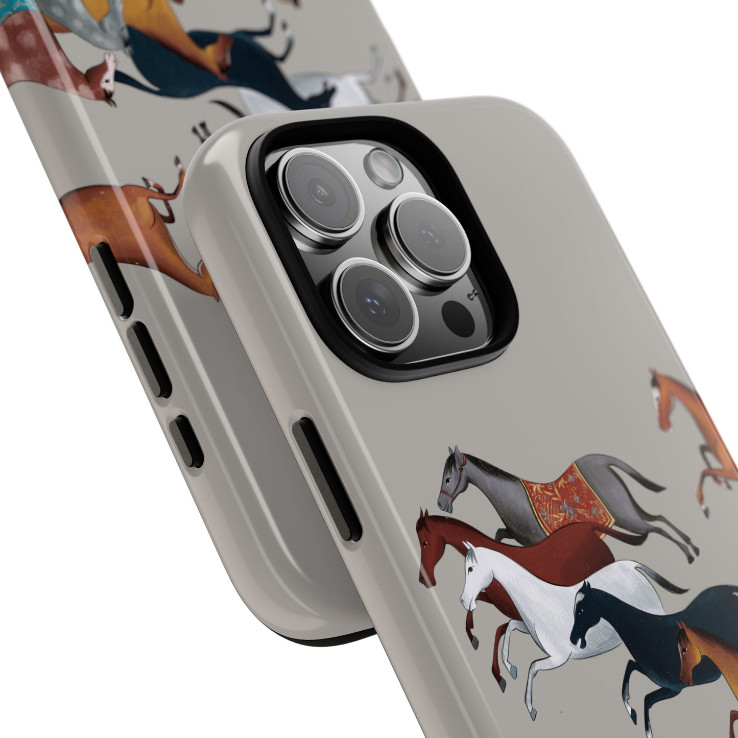 Equestrian Unique Horse Phone Case | Museum Grey | Quiet luxury & heritage aesthetics | Luxury Art Case | Ophrys Art