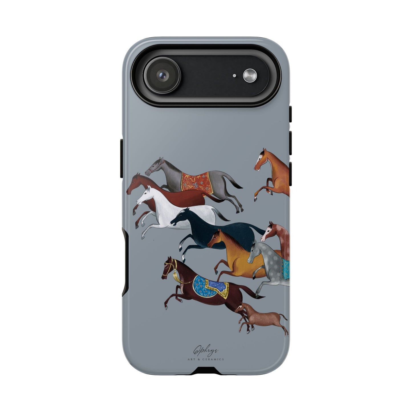 Equestrian Unique Horse Phone Case | Blue Fog | Quiet luxury & heritage aesthetics | Luxury Art Case | Ophrys Art