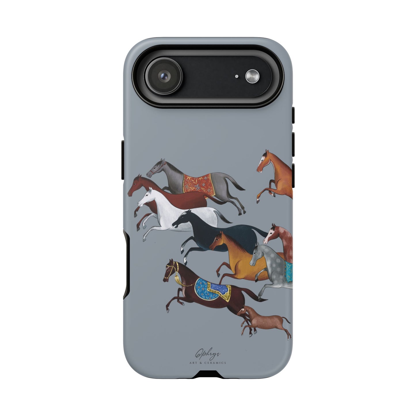 Equestrian Unique Horse Phone Case | Blue Fog | Quiet luxury & heritage aesthetics | Luxury Art Case | Ophrys Art