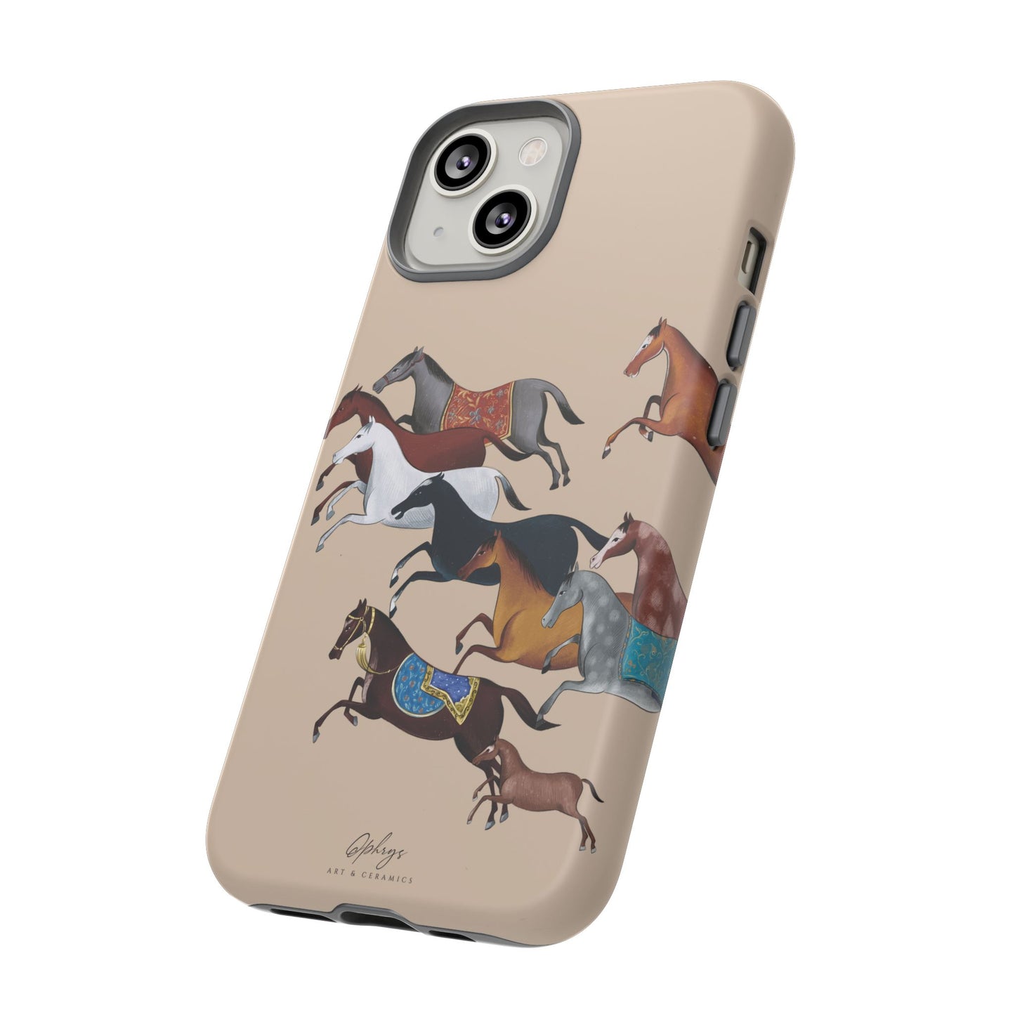 Equestrian Unique Horse Phone Case | Golden Sand (ivory) | Quiet luxury & heritage aesthetics | Luxury Art Case | Ophrys Art