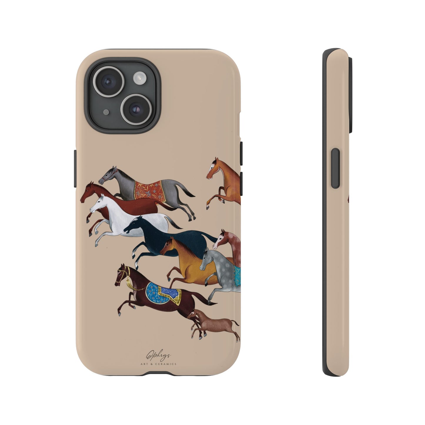 Equestrian Unique Horse Phone Case | Golden Sand (ivory) | Quiet luxury & heritage aesthetics | Luxury Art Case | Ophrys Art