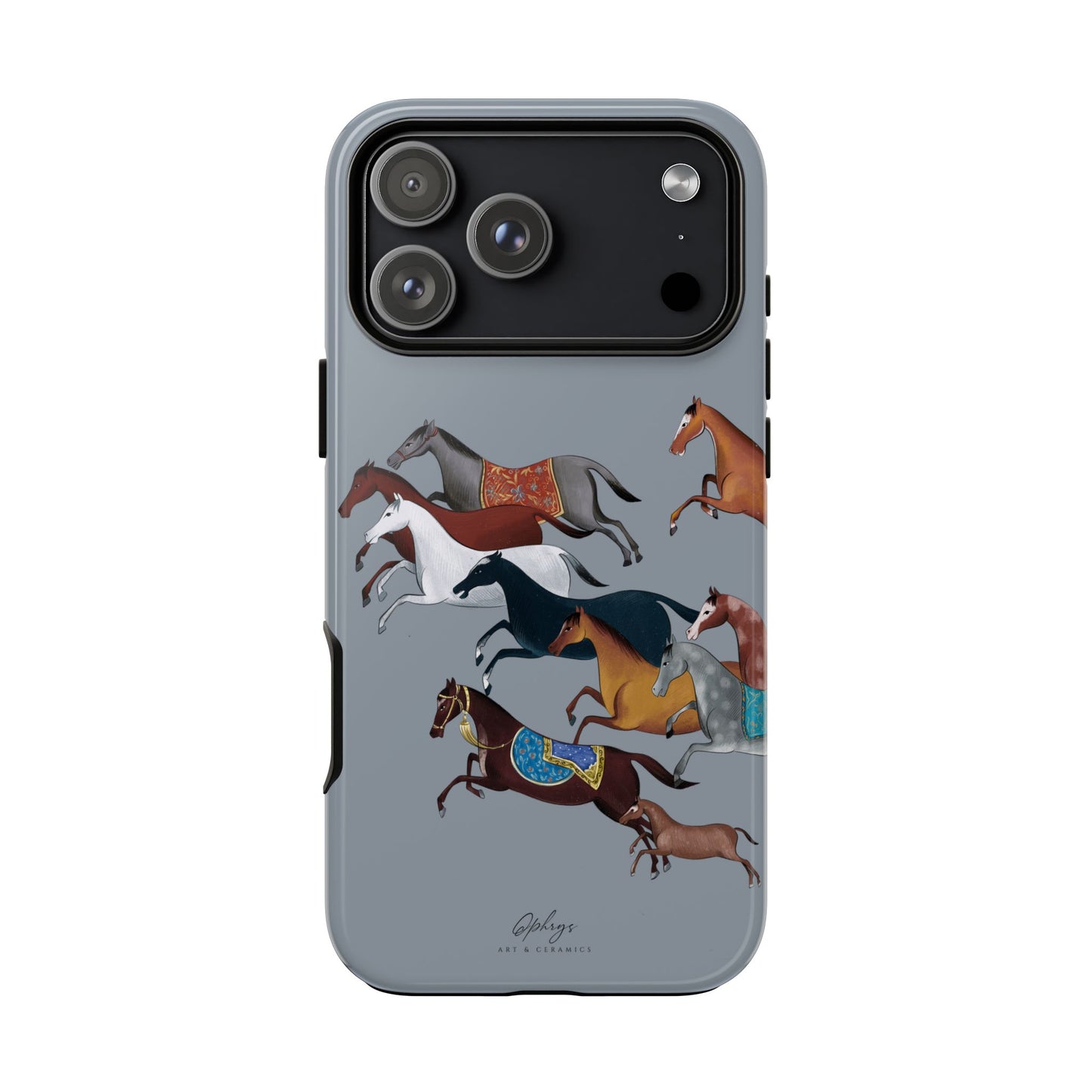 Equestrian Unique Horse Phone Case | Blue Fog | Quiet luxury & heritage aesthetics | Luxury Art Case | Ophrys Art