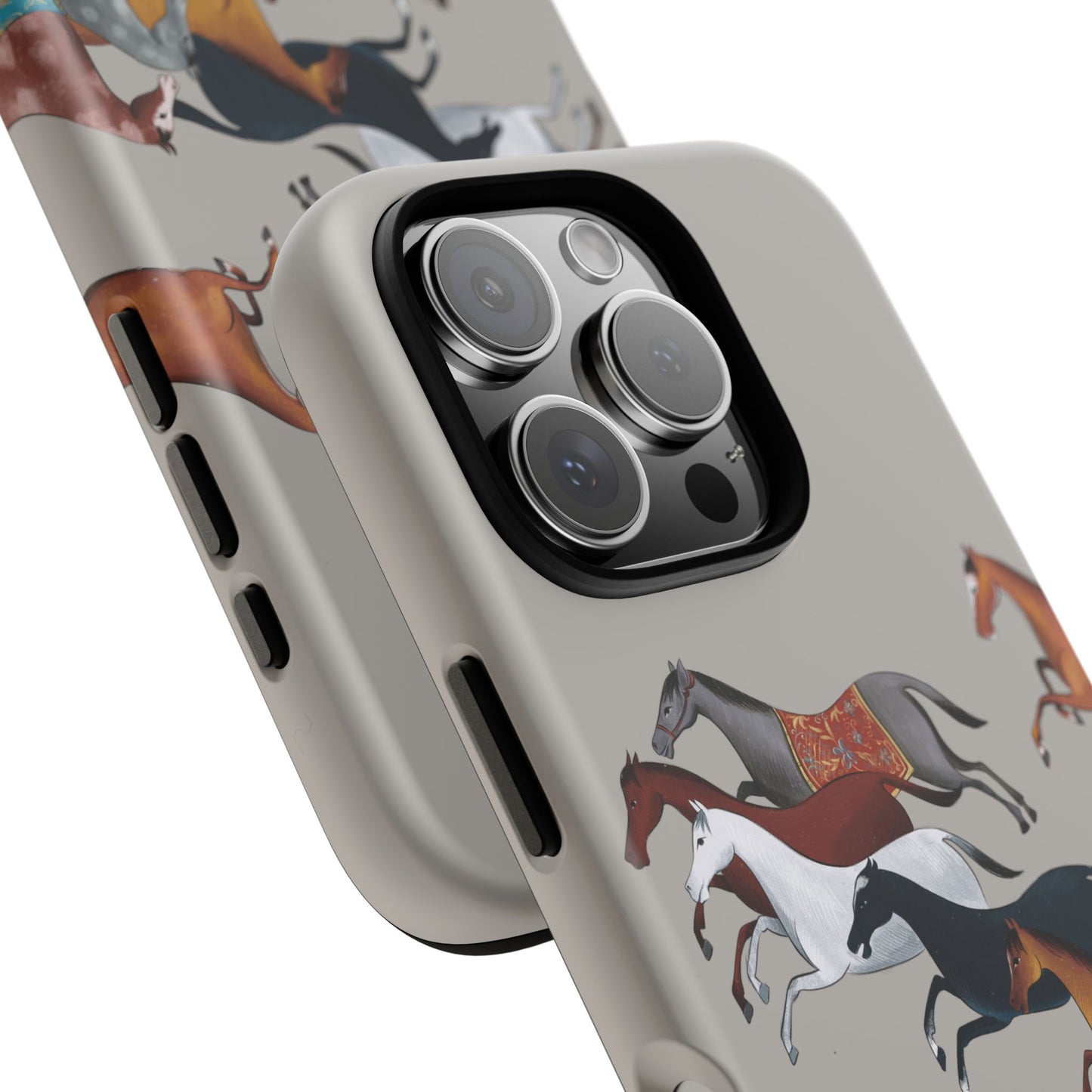 Equestrian Unique Horse Phone Case | Museum Grey | Quiet luxury & heritage aesthetics | Luxury Art Case | Ophrys Art