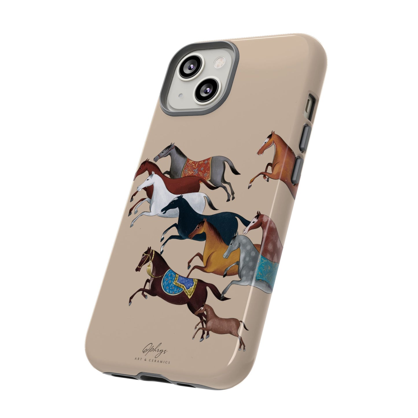 Equestrian Unique Horse Phone Case | Golden Sand (ivory) | Quiet luxury & heritage aesthetics | Luxury Art Case | Ophrys Art