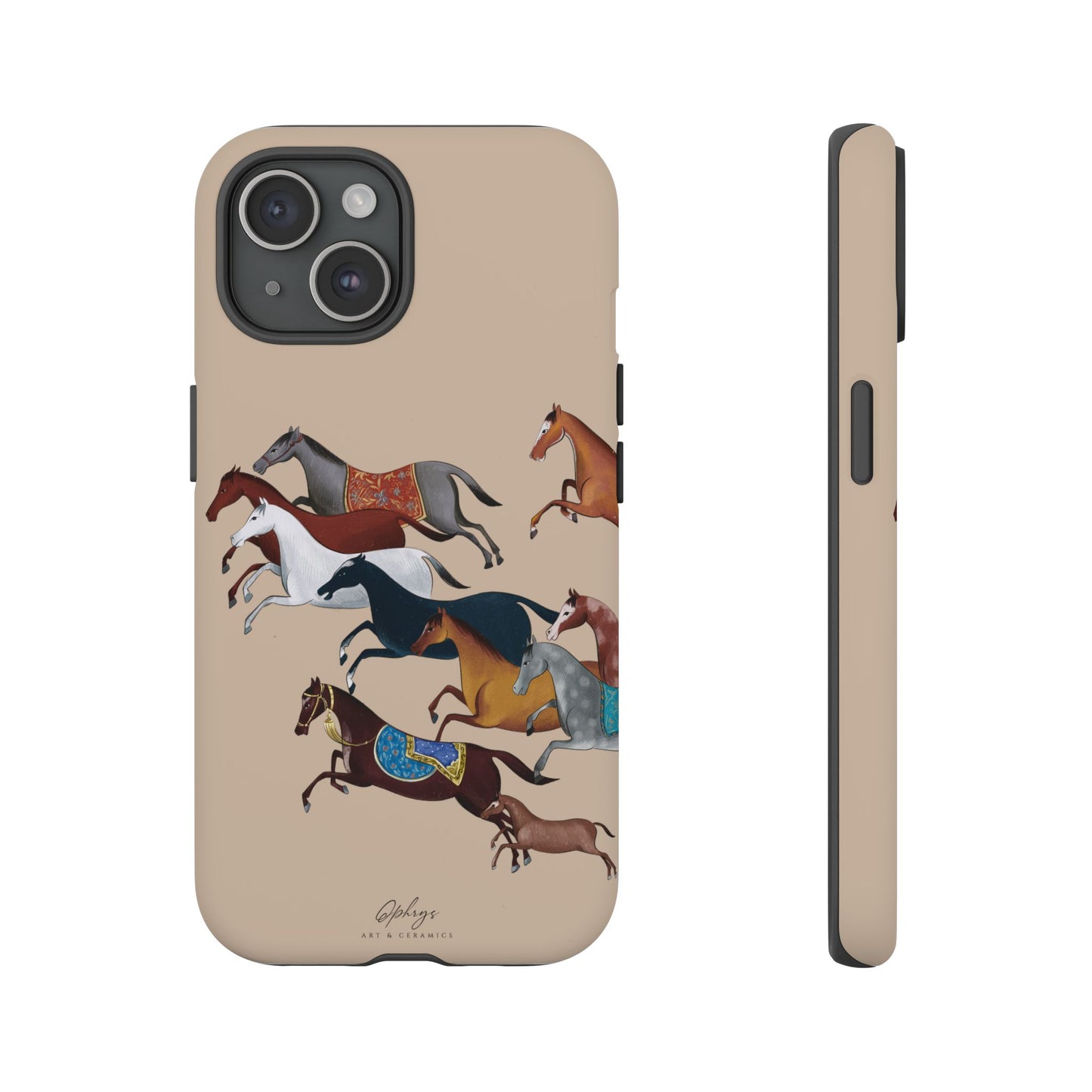 Equestrian Unique Horse Phone Case | Golden Sand (ivory) | Quiet luxury & heritage aesthetics | Luxury Art Case | Ophrys Art