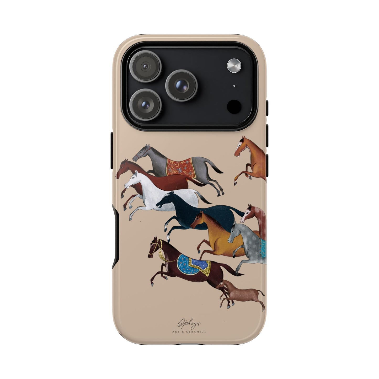 Equestrian Unique Horse Phone Case | Golden Sand (ivory) | Quiet luxury & heritage aesthetics | Luxury Art Case | Ophrys Art