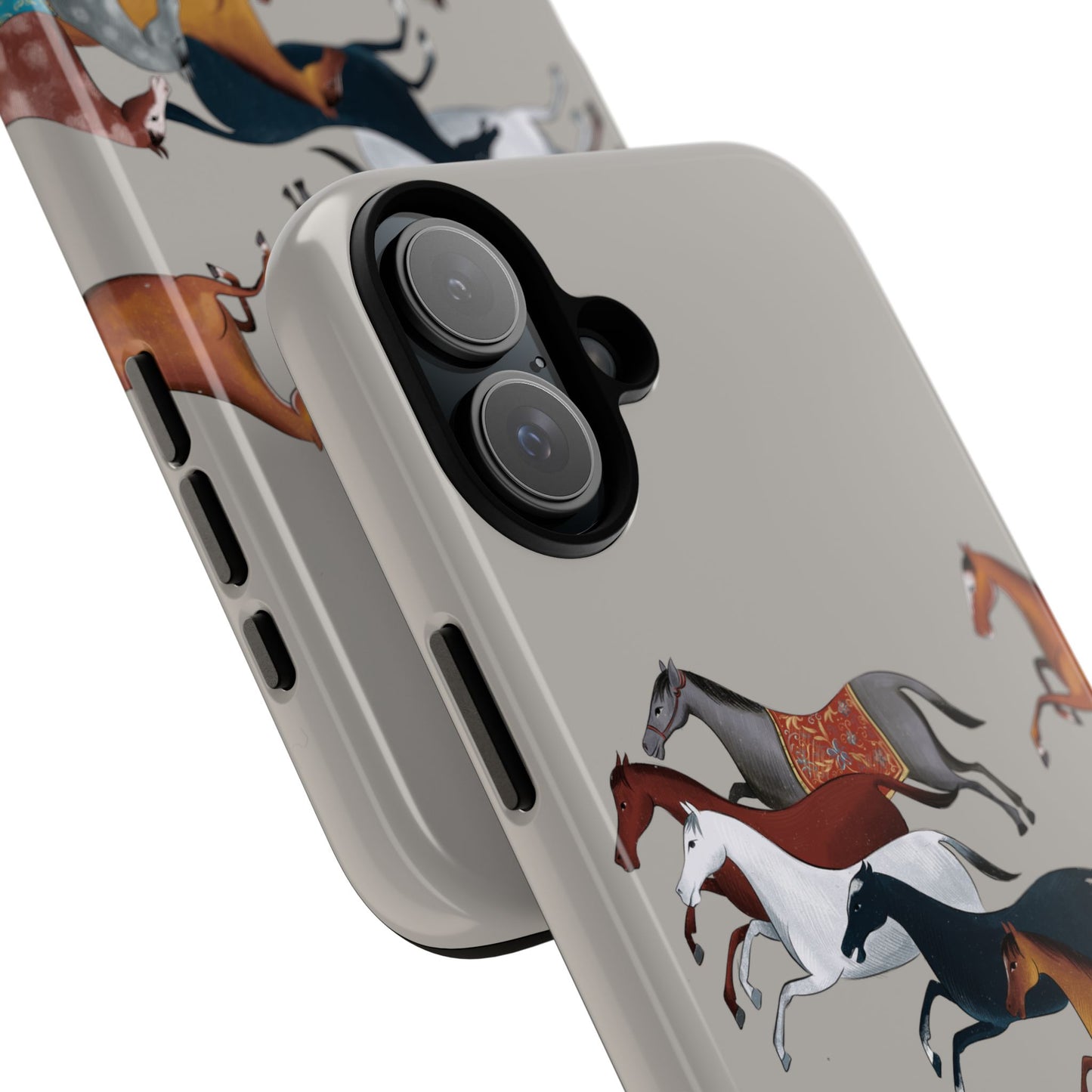 Equestrian Unique Horse Phone Case | Museum Grey | Quiet luxury & heritage aesthetics | Luxury Art Case | Ophrys Art