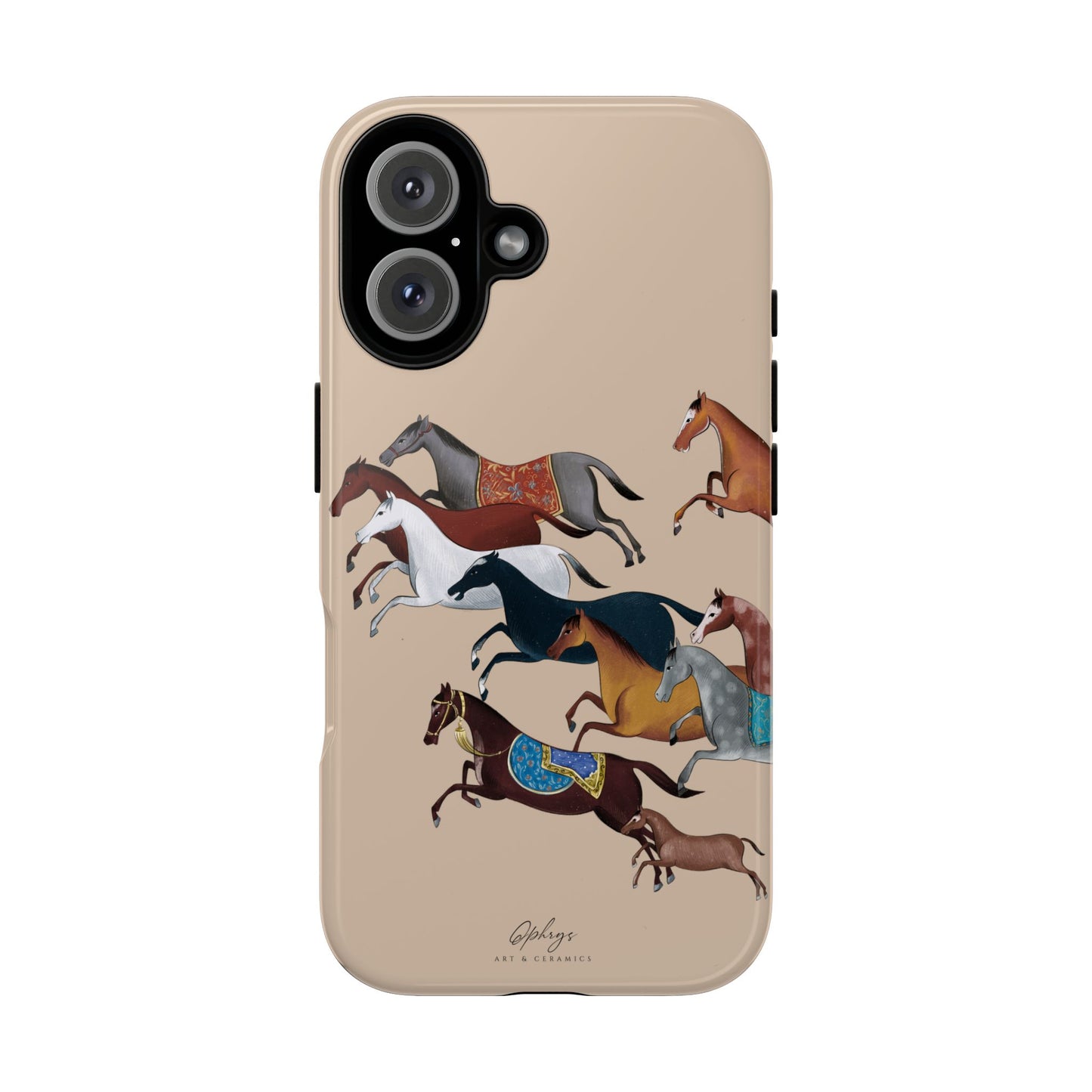 Equestrian Unique Horse Phone Case | Golden Sand (ivory) | Quiet luxury & heritage aesthetics | Luxury Art Case | Ophrys Art