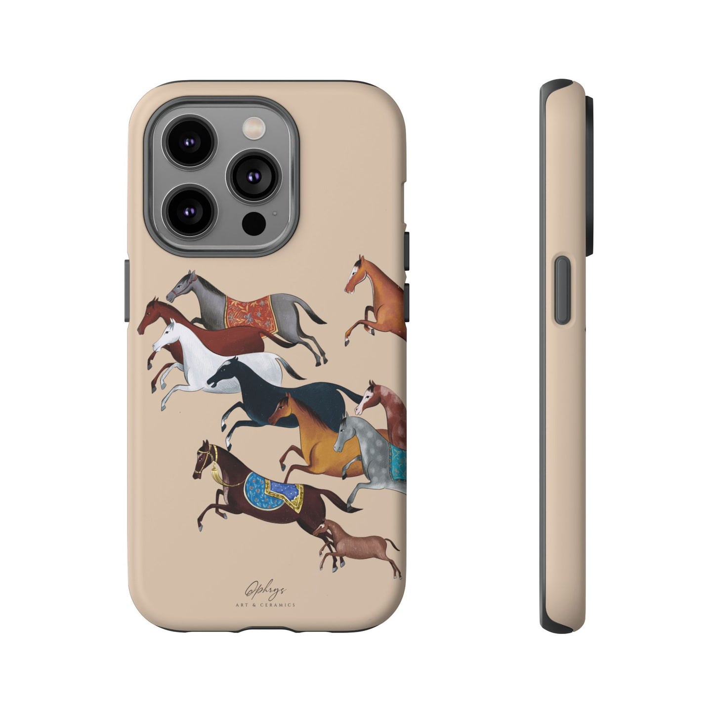 Equestrian Unique Horse Phone Case | Golden Sand (ivory) | Quiet luxury & heritage aesthetics | Luxury Art Case | Ophrys Art