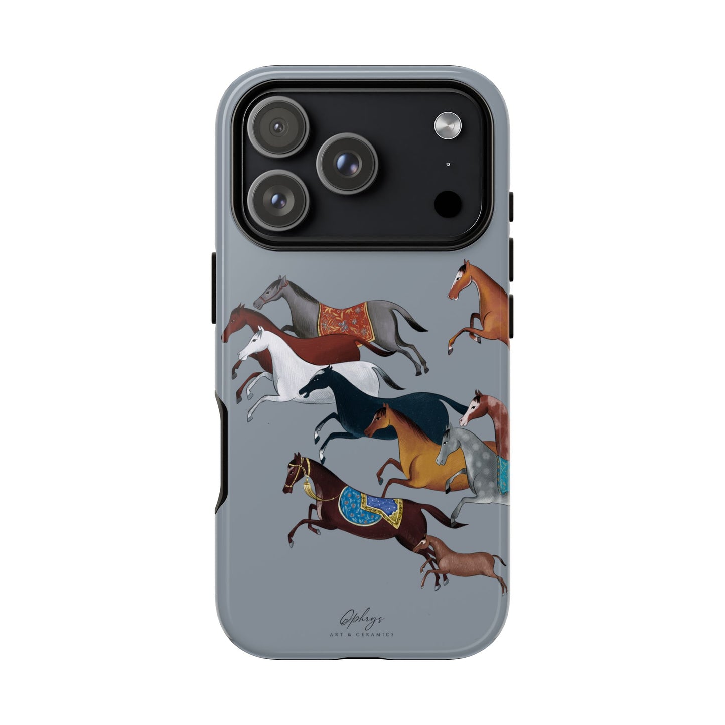 Equestrian Unique Horse Phone Case | Blue Fog | Quiet luxury & heritage aesthetics | Luxury Art Case | Ophrys Art