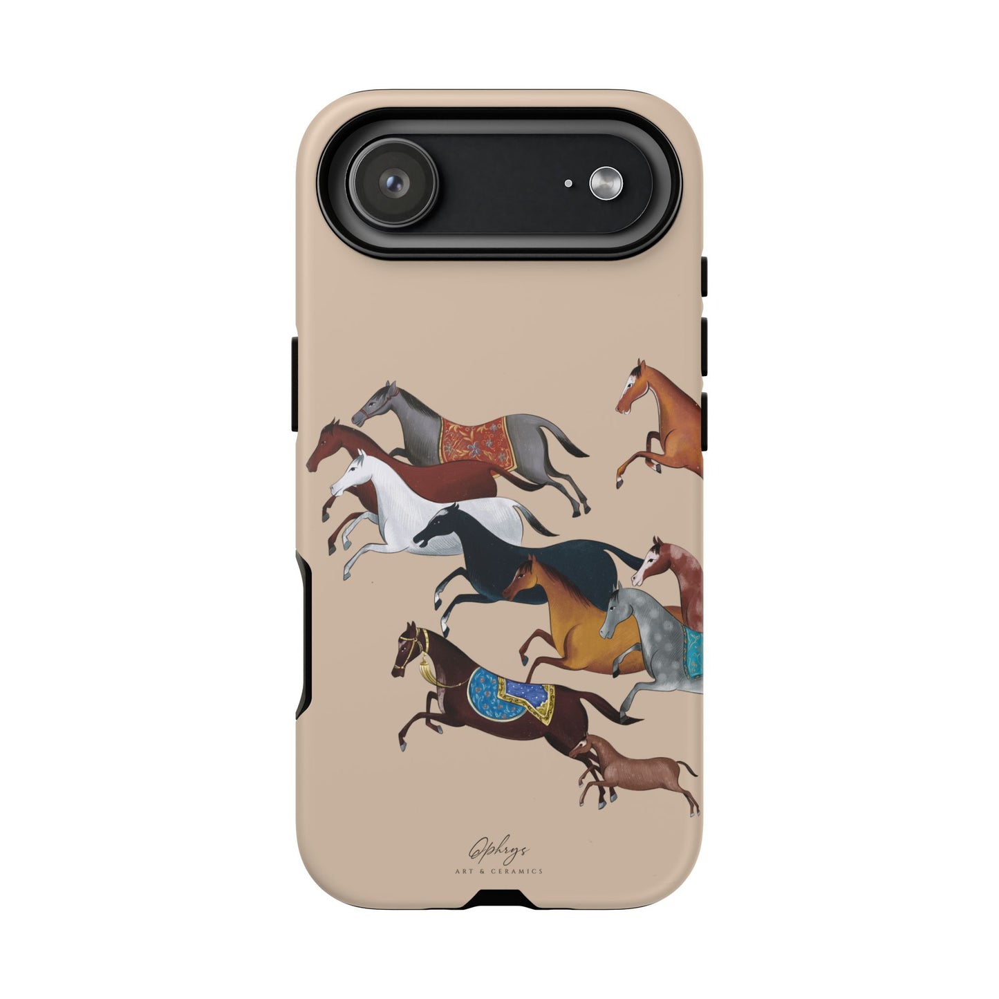 Equestrian Unique Horse Phone Case | Golden Sand (ivory) | Quiet luxury & heritage aesthetics | Luxury Art Case | Ophrys Art