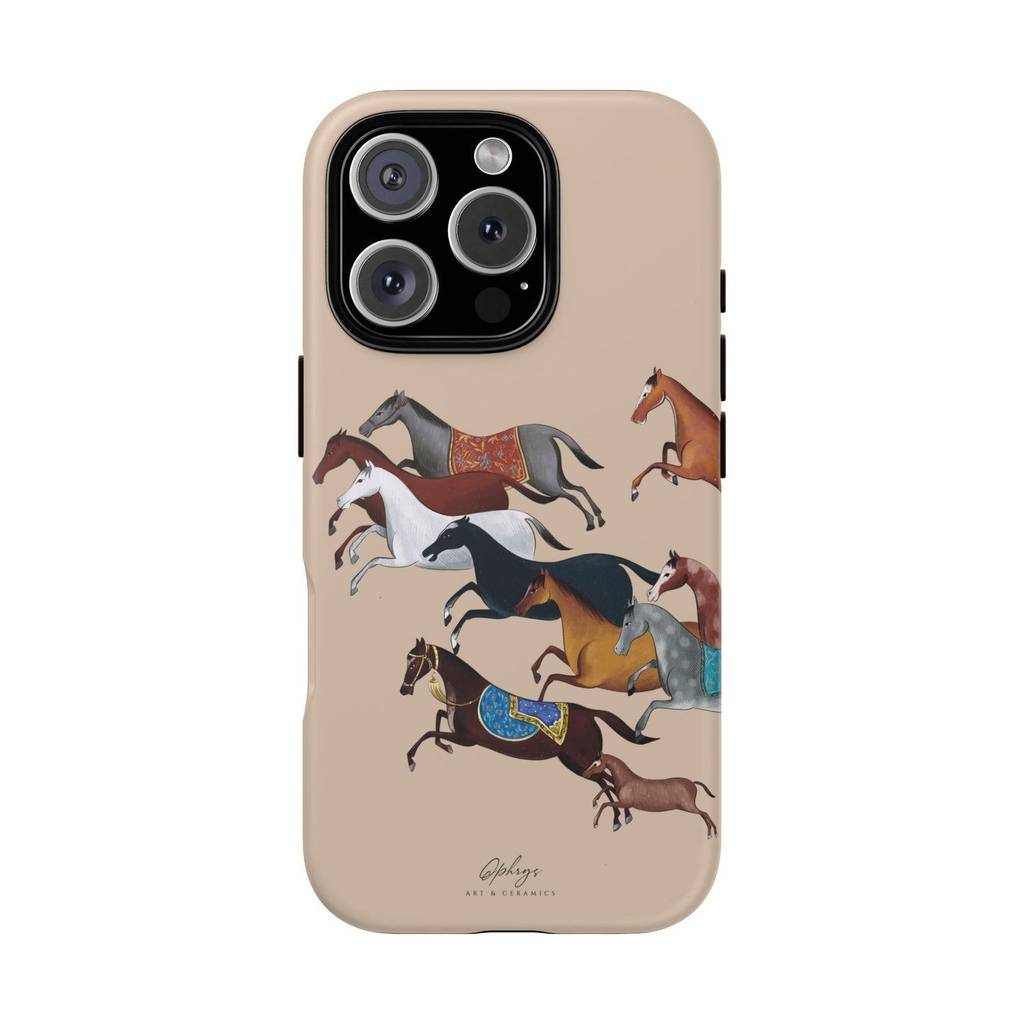 Equestrian Unique Horse Phone Case | Golden Sand (ivory) | Quiet luxury & heritage aesthetics | Luxury Art Case | Ophrys Art