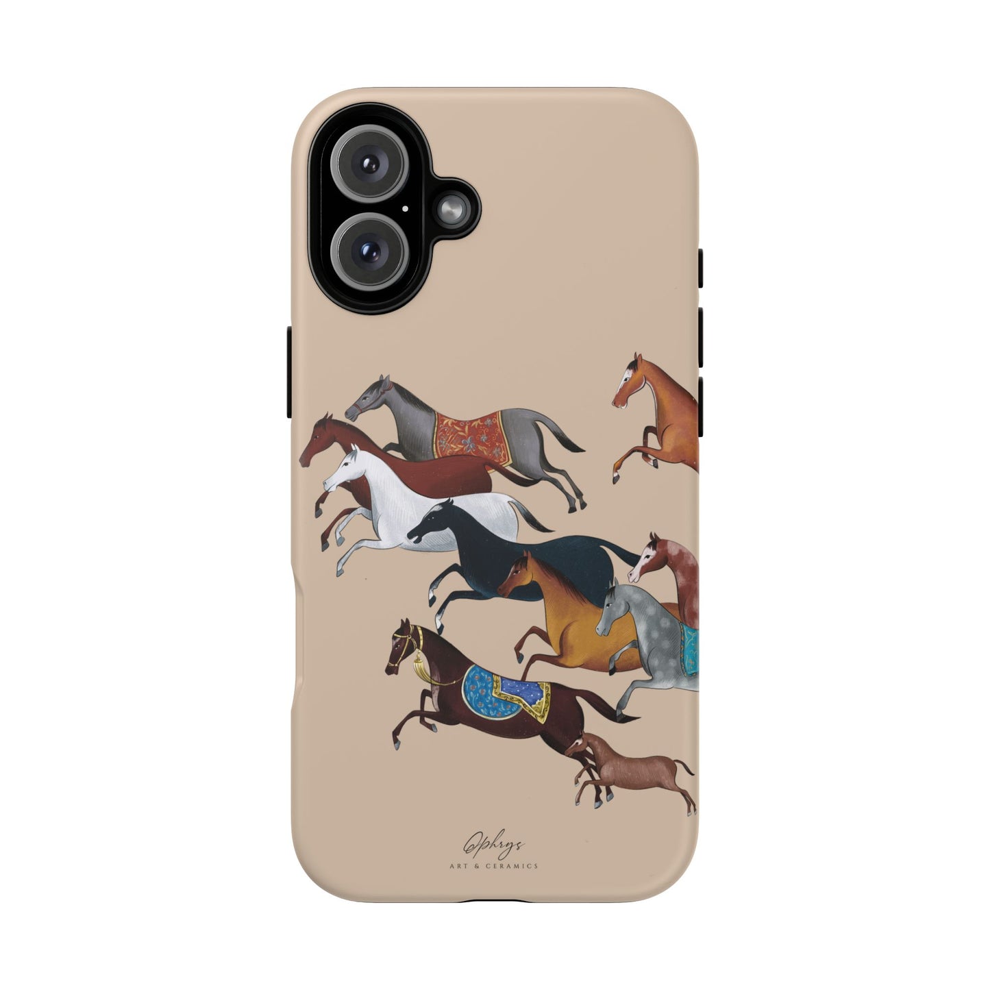 Equestrian Unique Horse Phone Case | Golden Sand (ivory) | Quiet luxury & heritage aesthetics | Luxury Art Case | Ophrys Art