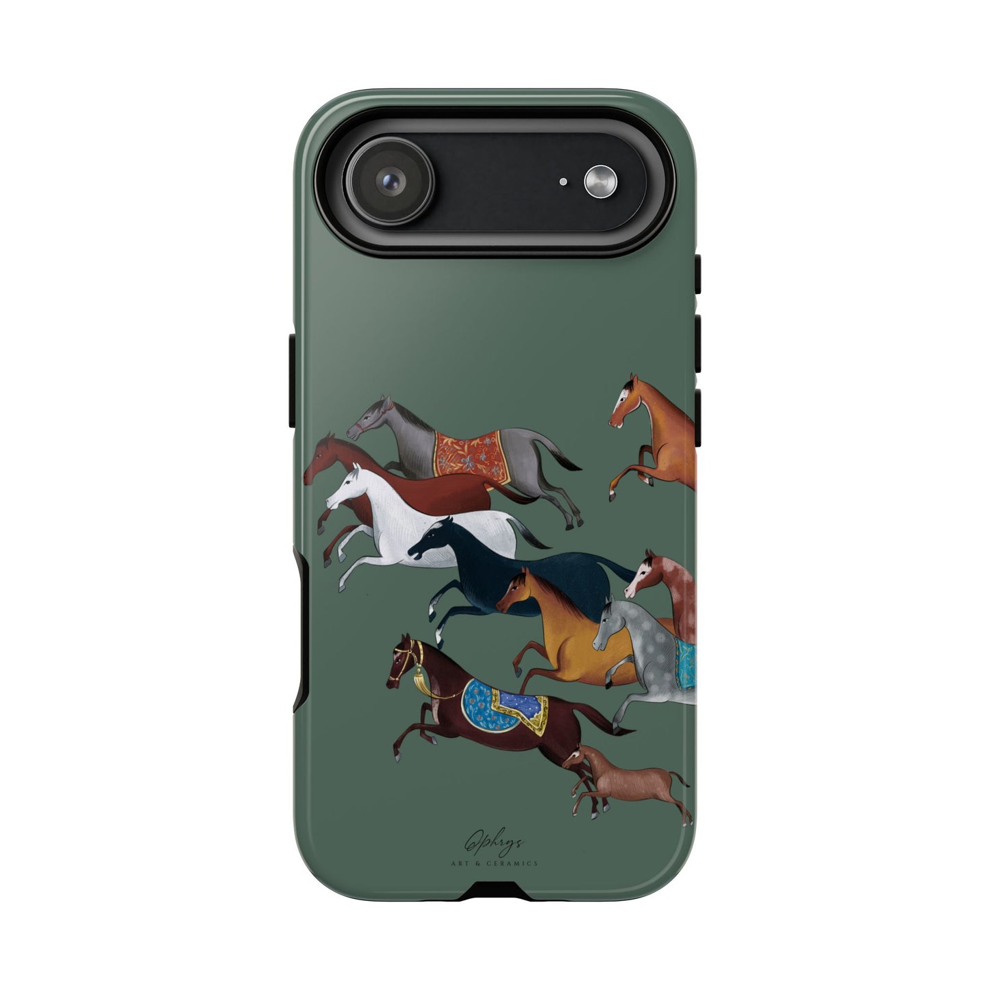 Equestrian Unique Horse Phone Case | Heritage Sage (green) | Quiet luxury & heritage aesthetics | Luxury Art Case | Ophrys Art