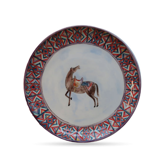 Ophrys Equestrian Collection “The Noble Steed” Hand-Painted Ceramic Plate