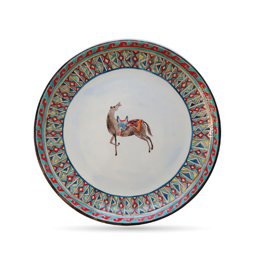 Ophrys Equestrian Collection “The Regal Steed” Hand-Painted Ceramic Plate